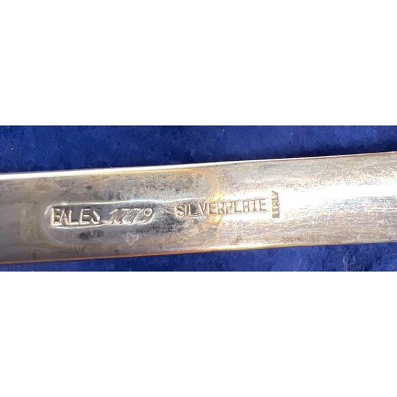 Vintage Italy Silverplate Ladle With Elegant Handle Design Long & Heavy - Picture 5 of 7